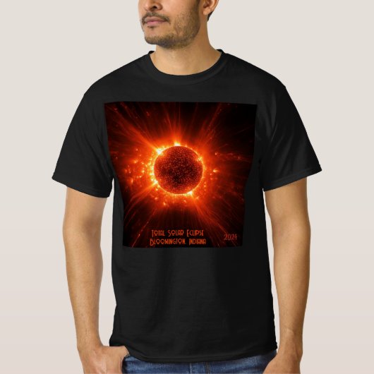 Total Solar Eclipse Alle tekst & datum toevoegen U T-shirt (Voorkant)