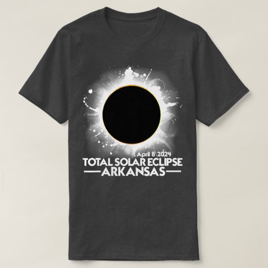 Total Solar Eclipse Arkansas 2024 America Eclipse T-shirt (Design voorkant)