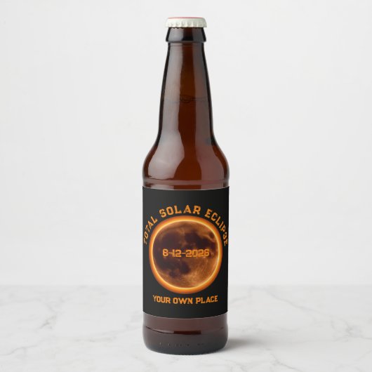 Total Solar Eclipse August 12, 2026 Bier Etiket (Voorkant)