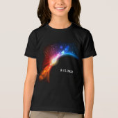 total solar eclipse August 12, 2026 black rainbow Tri-Blend Shirt (Voorkant)