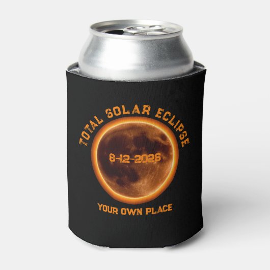 Total Solar Eclipse August 12 2026 Blikjeskoeler (Blikje Voorkant)