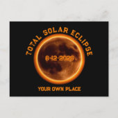 Total Solar Eclipse August 12 2026 Briefkaart (Voorkant)