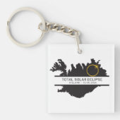 Total Solar Eclipse August 12 2026 – Iceland Sleutelhanger (Voorkant)