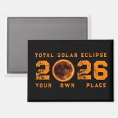 Total Solar Eclipse August 12, 2026 Magneet (Voorkant / Achterkant)