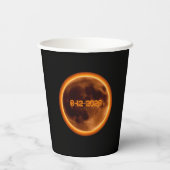 Total Solar Eclipse August 12 2026 Papieren Bekers (Achterkant)