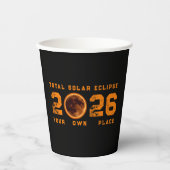 Total Solar Eclipse August 12 2026 Papieren Bekers (Voorkant)