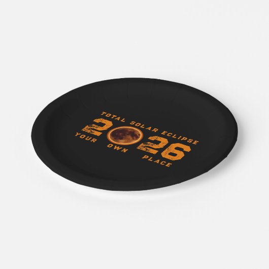 Total Solar Eclipse August 12 2026 Papieren Bordje (Gekanteld)