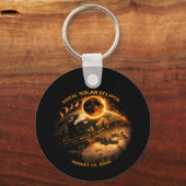 Total Solar Eclipse August 12 2026 Path of Totalit Sleutelhanger (Voorkant)