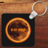 Total Solar Eclipse August 12 2026 Sleutelhanger (Achterkant)