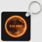 Total Solar Eclipse August 12 2026 Sleutelhanger (Achterkant)