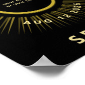 Total solar eclipse August 2026 add your text Poster (Hoek)