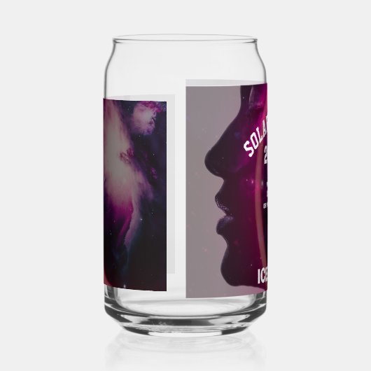 Total solar eclipse August 2026 text personalized Blikvorm Glas (Links)