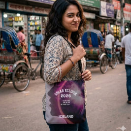 Total solar eclipse August 2026 text personalized Crossbody Tas
