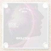 Total solar eclipse August 2026 text personalized Glazen Onderzetter (Achterkant)