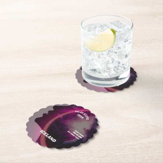 Total solar eclipse August 2026 text personalized Kartonnen Onderzetters (Insitu)