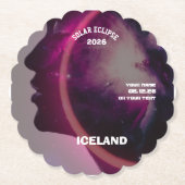 Total solar eclipse August 2026 text personalized Kartonnen Onderzetters (Voorkant)