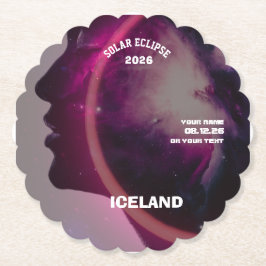 Total solar eclipse August 2026 text personalized Kartonnen Onderzetters