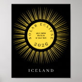 Total solar eclipse August 2026 text personalized Poster (Voorkant)