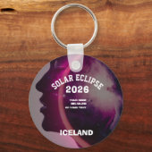 Total solar eclipse August 2026 text personalized Sleutelhanger (Voorkant)