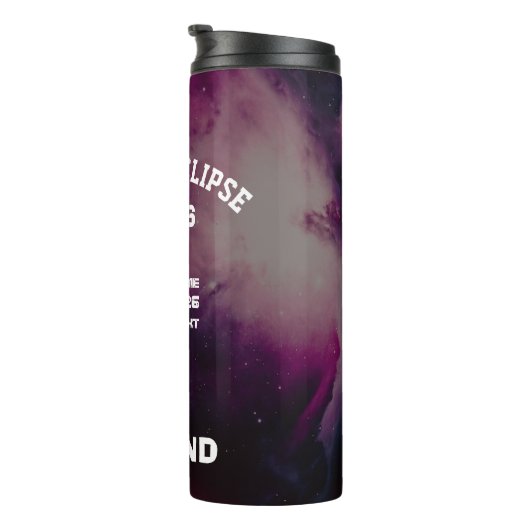 Total solar eclipse August 2026 text personalized Thermosbeker (Geroteerd rechts)