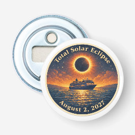 Total Solar Eclipse August 2 2027 cruise ship  Button Flesopener
