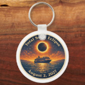 Total Solar Eclipse August 2 2027 cruise ship  Sleutelhanger (Voorkant)