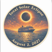 Total Solar Eclipse August 2 2027 cruise ship  Sticker (Voorkant)