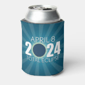 Total Solar Eclipse - Blauw ontwerp Blikjeskoeler (Blikje Achterkant)