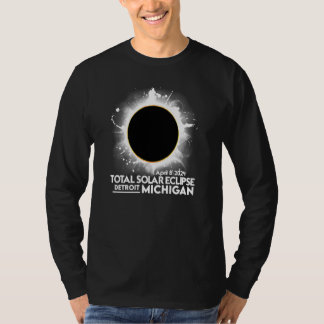 Total Solar Eclipse Detroit Michigan April 8 2024  T-shirt