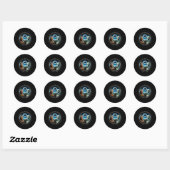 Total Solar Eclipse Fun Bigfoot Alien April Datum Ronde Sticker (Vel)