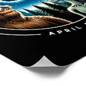 Total Solar Eclipse Grappige Bigfoot Alien April D Poster (Hoek)