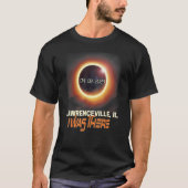 Total Solar Eclipse Lawrenceville Illinois IL T-shirt (Voorkant)