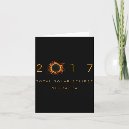 Total Solar Eclipse Nebraska 2017 Design Kaart (Voorkant)
