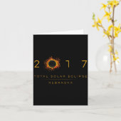 Total Solar Eclipse Nebraska 2017 Design Kaart (Gele Bloem)