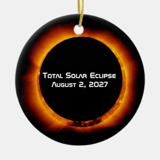 Total Solar Eclipse of the Century 2027 Keramisch Ornament (Voorkant)