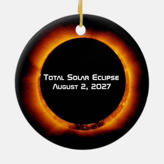 Total Solar Eclipse of the Century 2027 Keramisch Ornament (Achterkant)