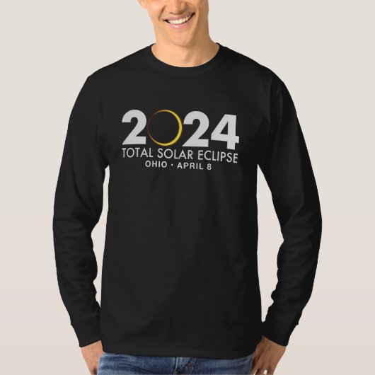 Total Solar Eclipse Ohio 2024 April 8 Totality Eve T-shirt (Voorkant)