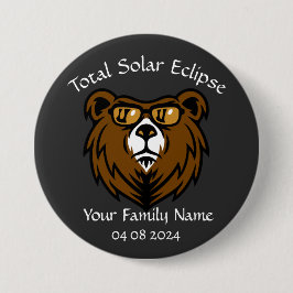 Total Solar Eclipse Personaliseer Sticker Ronde Button 7,6 Cm