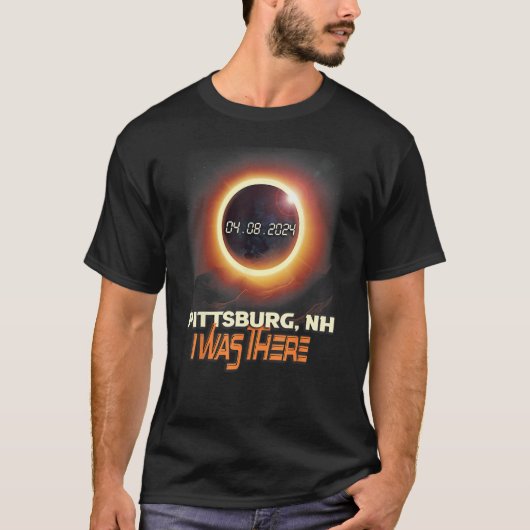 Total Solar Eclipse Pittsburg New Hampshire NH T-shirt (Voorkant)