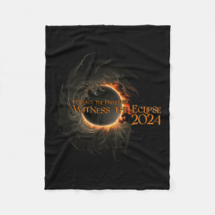Total Solar Eclipse Shirt april 8 Omhelzen het don Fleece Deken