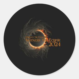 Total Solar Eclipse Shirt april 8 Omhelzen het don Ronde Sticker