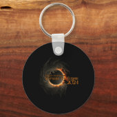 Total Solar Eclipse Shirt april 8 Omhelzen het don Sleutelhanger (Voorkant)