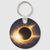 Total Solar Eclipse Souvenir Tekst toevoegen voor  Sleutelhanger (Voorkant)