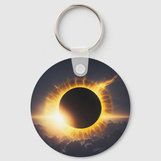 Total Solar Eclipse Souvenir Tekst toevoegen voor  Sleutelhanger (Voorkant)