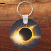 Total Solar Eclipse Souvenir Tekst toevoegen voor  Sleutelhanger (Voorkant)