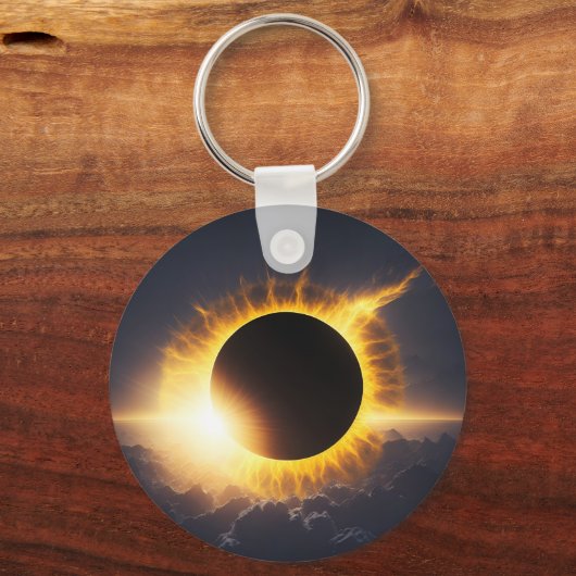 Total Solar Eclipse Souvenir Tekst toevoegen voor  Sleutelhanger (Voorkant)