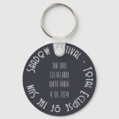 Total Solar Eclipse Souvenir Tekst toevoegen voor  Sleutelhanger (Achterkant)