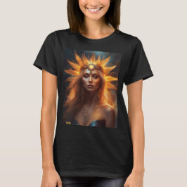 Total Solar Eclipse Sun Queen Tekst of Naam toevoe T-shirt
