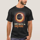 Total Solar Eclipse Terre Haute Indiana IN T-shirt (Voorkant)