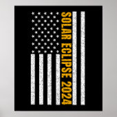 Total Solar Eclipse USA 8 april 2024 Amerikaanse v Poster (Voorkant)